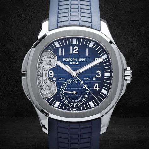 patek philippe advanced research aquanaut travel time|Patek Philippe aquanaut white strap.